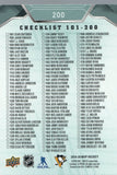 #200 Sidney Crosby Checklist 101-200 2019-20 Upper Deck MVP Hockey Card
