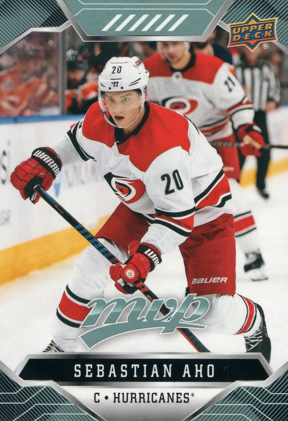 #33 Sebatian Aho Carolina Hurricanes 2019-20 Upper Deck MVP Hockey Card