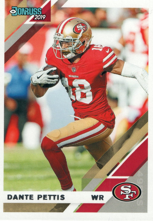 #225 Dante Pettis San Francisco 49ers 2019 Donruss Football  Card