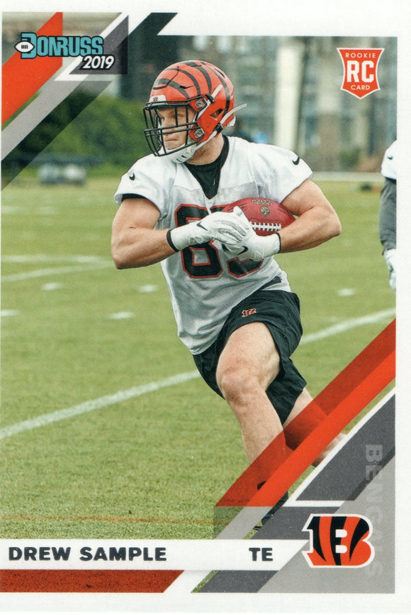 #275 Drew Sample Rookie Cincinnati Bengals 2019 Donruss Football  Card