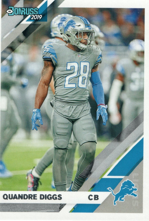 #96 Quandre Diggs Detroit Lions 2019 Donruss Football  Card