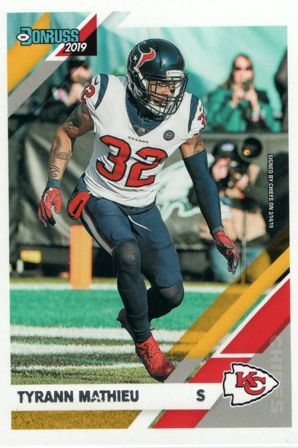 #112 Tyrann Mathieu Kansas City Chiefs 2019 Donruss Football  Card