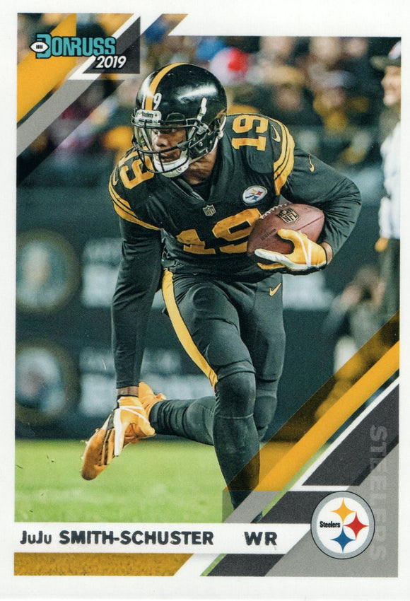#213 JuJu Smith Schuster Aqueous Test Pittsburgh Steelers 2019 Donruss Football  Card