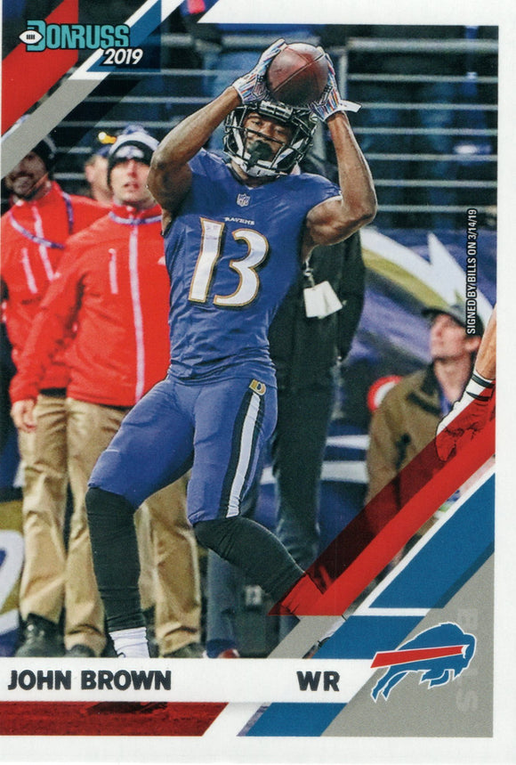 #28 John Brown Buffalo Bills 2019 Donruss Football  Card