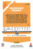 #247 Rashad Penny Seattle Seahawks 2019 Donruss Football  Card