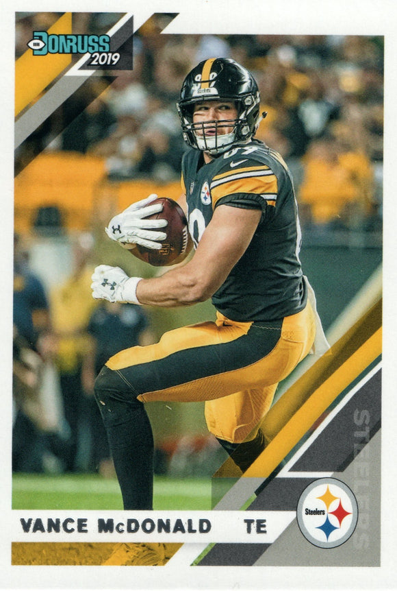 #215 Vance Mcdonald Pittsburgh Steelers 2019 Donruss Football  Card