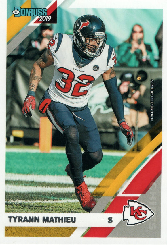 #112 Tyrann Mathieu Kansas City Chiefs 2019 Donruss Football  Card