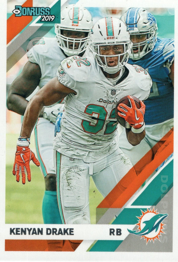 #147 Kenyan Drake Miami Dolphins 2019 Donruss Football  Card