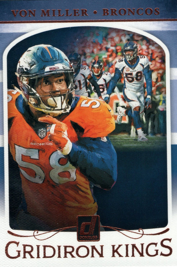 GK-15 Von Miller Gridiron Kings Denver Broncos 2019 Donruss Football  Card