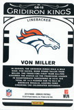 GK-15 Von Miller Gridiron Kings Denver Broncos 2019 Donruss Football  Card
