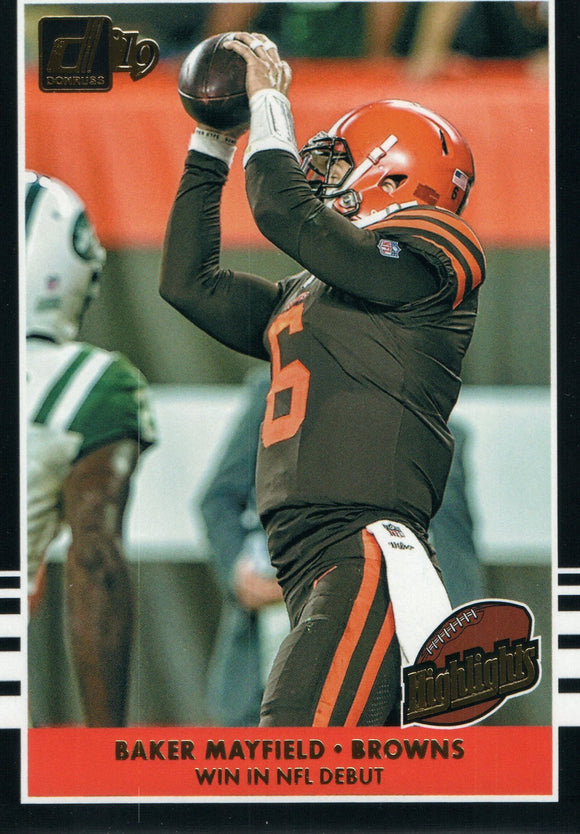 H-11 Baker Mayfield Highlights Cleveland Browns 2019 Donruss Football  Card