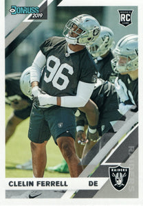 #254 Clelin Ferrell Rookie Oakland Raiders 2019 Donruss Football  Card