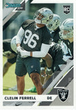 #254 Clelin Ferrell Rookie Oakland Raiders 2019 Donruss Football  Card