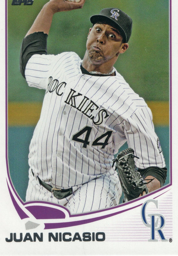 #380 Juan Nicasio Colorado Rockies 2013 Topps Baseball Card