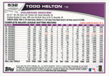 #532 Todd Helton Colorado Rockies 2013 Topps Baseball Card