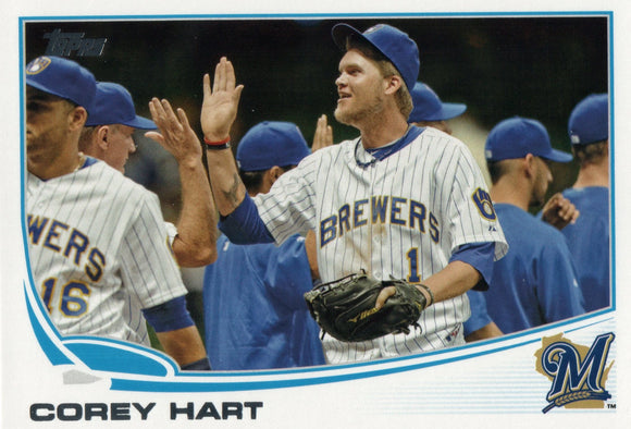 #574 Corey Hart Milwaukee Brewers 2013 Topps Baseball Card