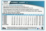 #574 Corey Hart Milwaukee Brewers 2013 Topps Baseball Card