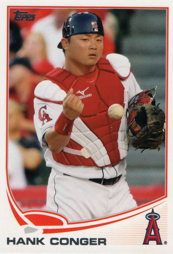 #336 Hank Conger Los Angeles Angels 2013 Topps Baseball Card