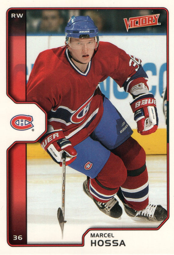 #115 Marcel Hossa Montreal Canadiens 2002-03 Upper Deck Victory Hockey Card
