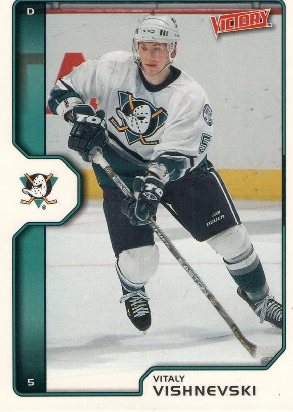 #1 Vitaly Vishnevski Anaheim Mighty Ducks 2002-03 Upper Deck Victory Hockey Card