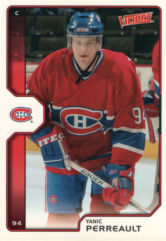 #112 Yanic Perreault Montreal Canadiens 2002-03 Upper Deck Victory Hockey Card