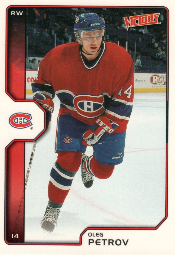 #113 Oleg Petrov Montreal Canadiens 2002-03 Upper Deck Victory Hockey Card