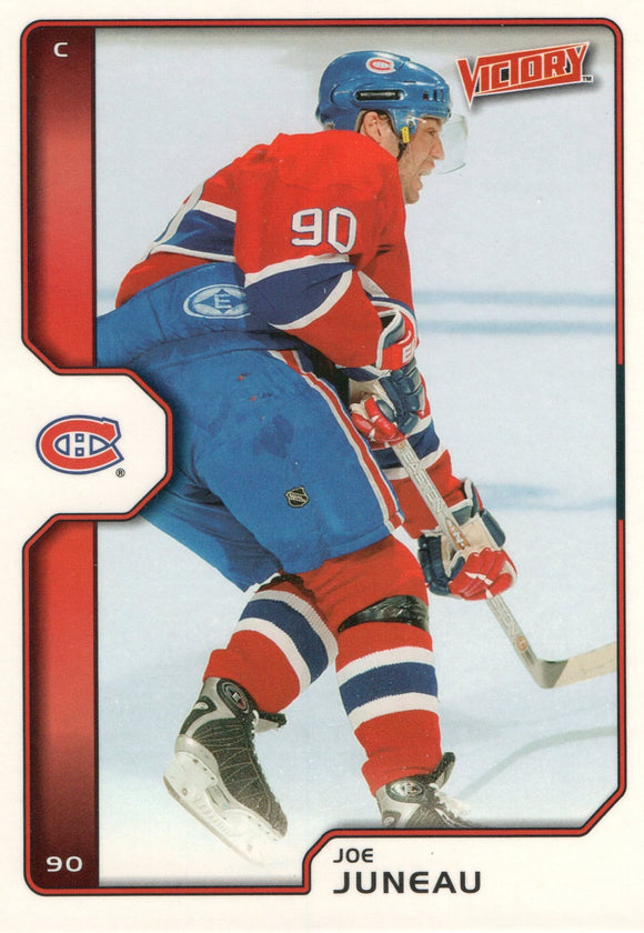 #114 Joe Juneau Montreal Canadians 2002-03 Upper Deck Victory Hockey Card