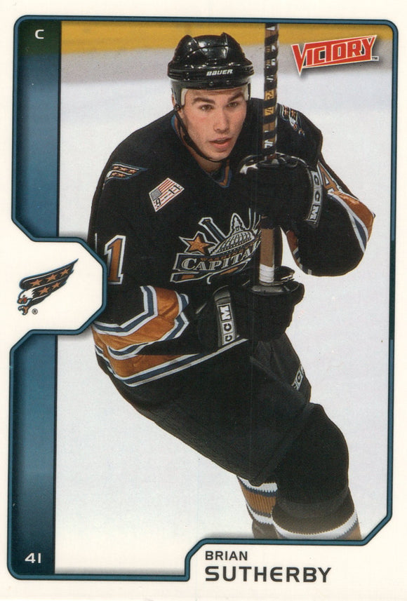 #217 Brian Sutherby Washington Capitals 2002-03 Upper Deck Victory Hockey Card