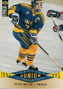 #354 Peter Wallin Sweden European Junior Championship 1995-96 Upper Deck Collector's Choice Hockey Card