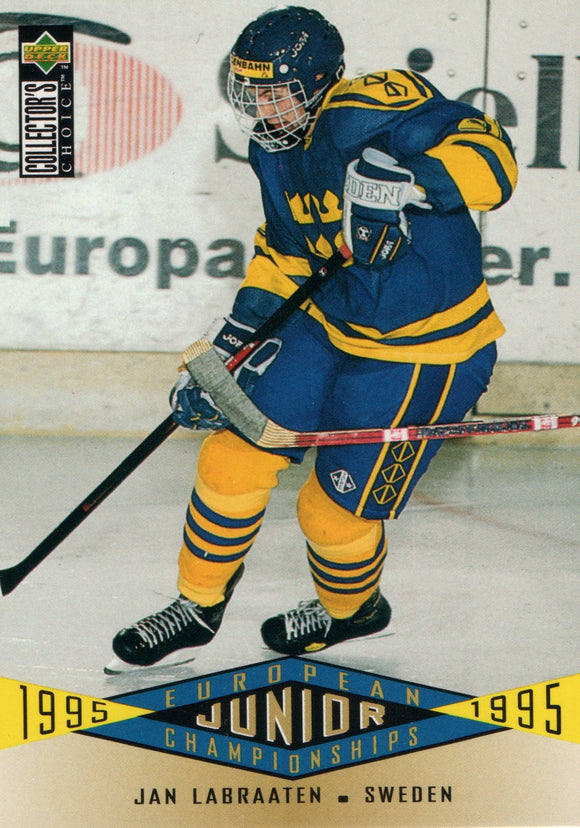 #353 Jan Labraaten Sweden European Junior Championships 1995-96 Upper Deck Collector's Choice Hockey Card