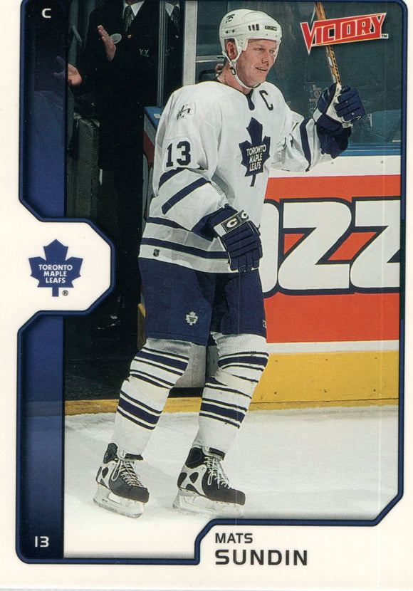 #200 Mats Sundin Toronto Maple Leafs 2002-03 Upper Deck Victory Hockey Card