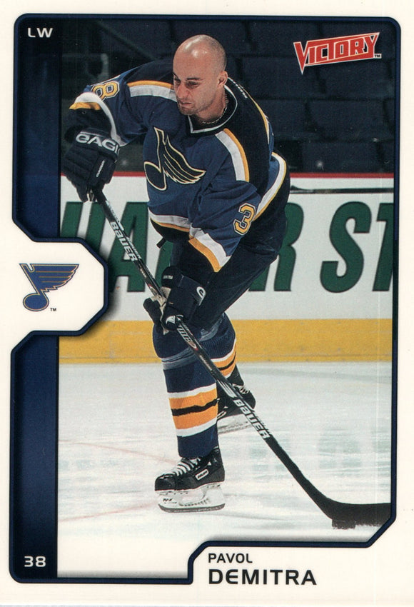 #184 Pavol Demitra St Louis Blues 2002-03 Upper Deck Victory Hockey Card