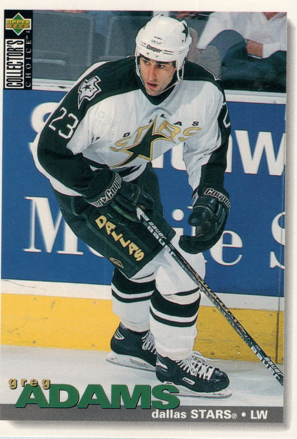 #286 Greg Adams Dallas Stars 1995-96 Upper Deck Collector's Choice Hockey Card