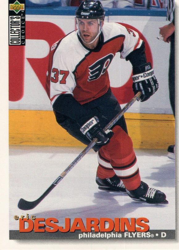 #105 Eric Desjardins Philadelphia Flyers 1995-96 Upper Deck Collector's Choice Hockey Card