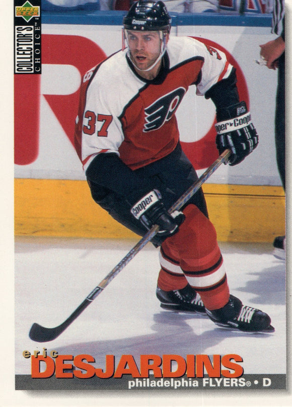 #105 Eric Desjardins Philadelphia Flyers 1995-96 Upper Deck Collector's Choice Hockey Card