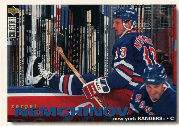 #283 Sergei Nemchinov New York Rangers 1995-96 Upper Deck Collector's Choice Hockey Card