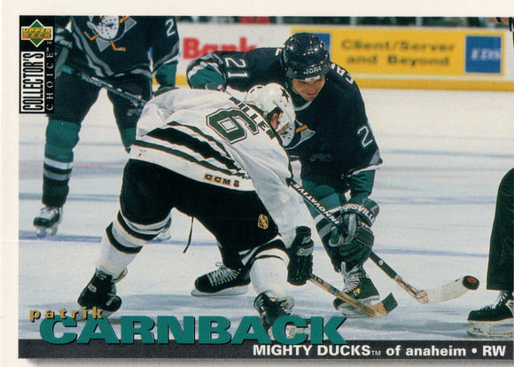 #42 Patrik Carnback Anaheim Mighty Ducks 1995-96 Upper Deck Collector's Choice Hockey Card