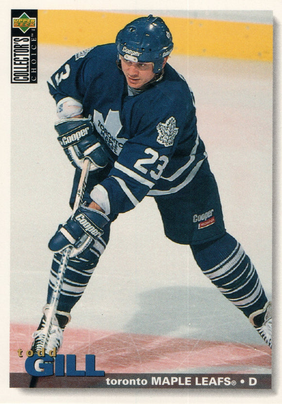 #101 Todd Gill Toronto Maple Leafs 1995-96 Upper Deck Collector's Choice Hockey Card