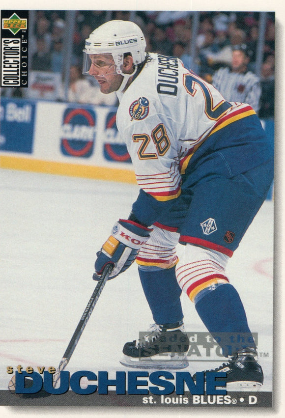 #279 Steve Duchesne St Louis Blues 1995-96 Upper Deck Collector's Choice Hockey Card