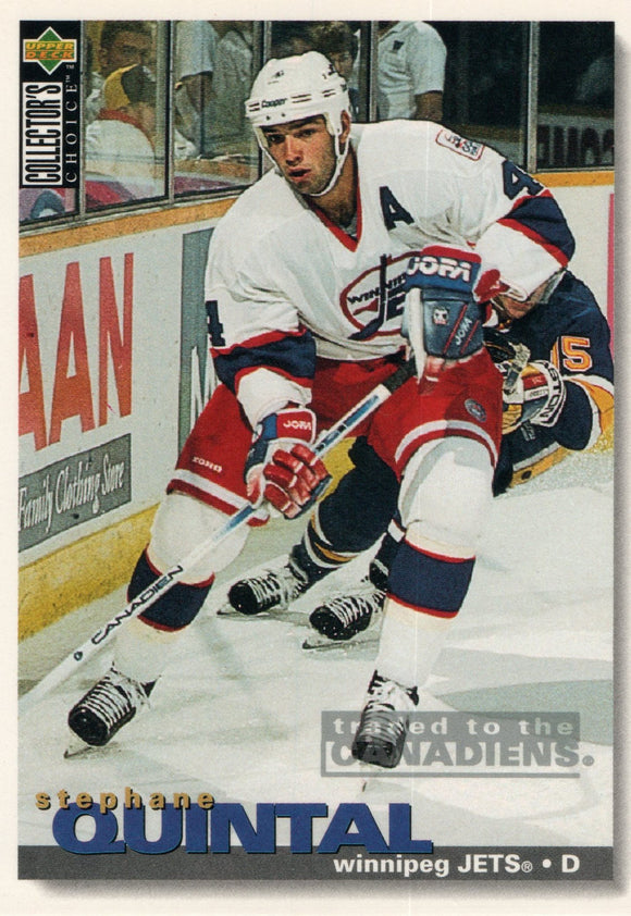 #280 Stephane Quintal Winnipeg Jets 1995-96 Upper Deck Collector's Choice Hockey Card