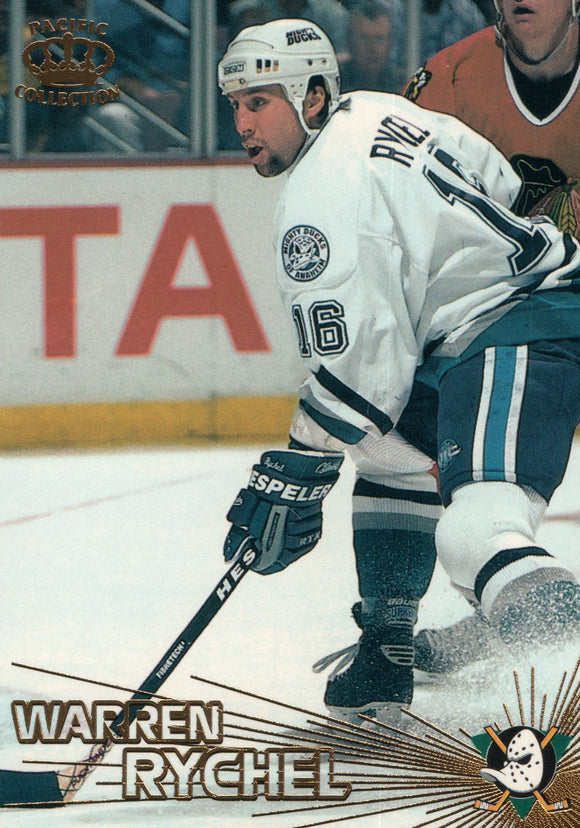 #130 Warren Rychel Anahiem Mighty Ducks 1997-98 Pacific Collection Hockey Card