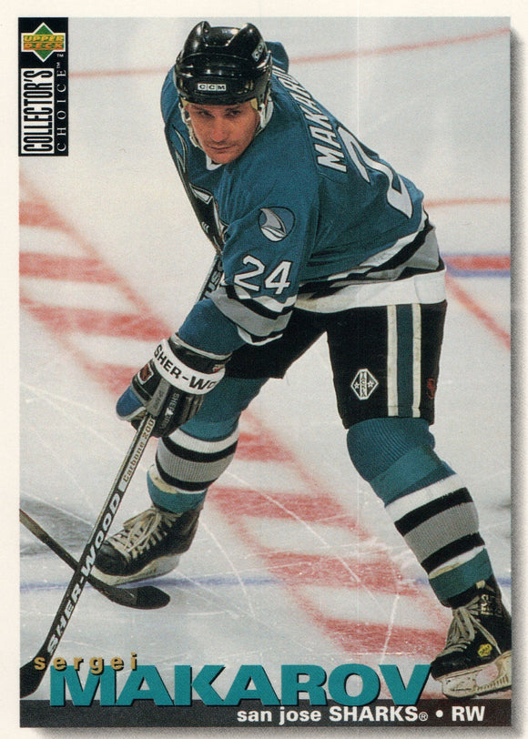 #207 Sergei Makarov San Jose Sharks 1995-96 Upper Deck Collector's Choice Hockey Card