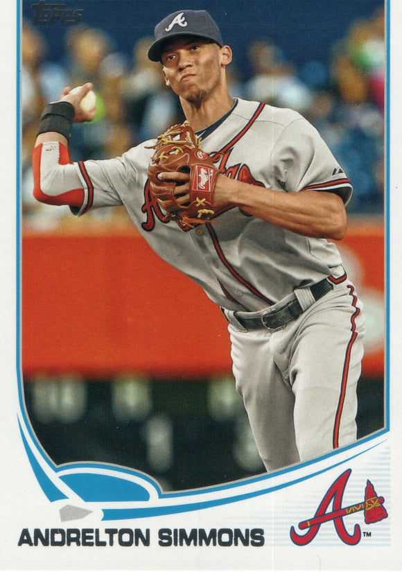 #581 Andrelton Simmons Atlanta Braves 2013 Topps Baseball Card