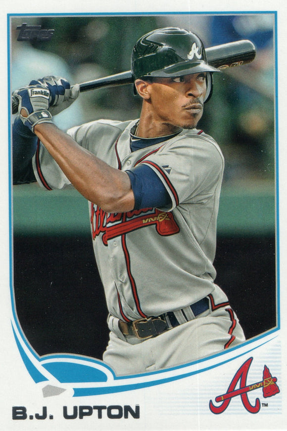 #614 B.J. Upton Atlanta Braves 2013 Topps Baseball Card