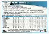 #630 Andy Dirks Detroit Tigers 2013 Topps Baseball Card