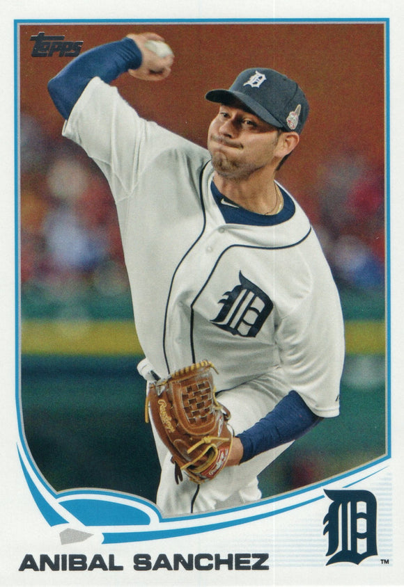 #602 Anibel Sanchez Detroit Tigers 2013 Topps Baseball Card