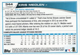 #344 Kris Medlin Atlanta Braves 2013 Topps Baseball Card