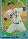 #433 Andrew Werner Oakland Athletics 2013 Topps Baseball Card