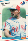 #193 Tim Raines  Montreal Expos 1988 Fleer Baseball Card OA