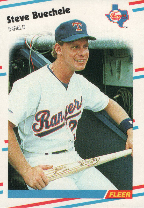 #463 Steve Buechele  Texas Rangers 1988 Fleer Baseball Card OA